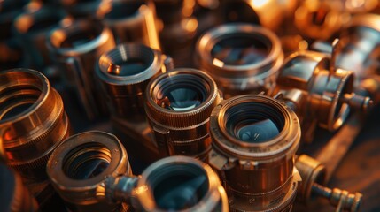 Close-Up Of Vintage Camera Lens