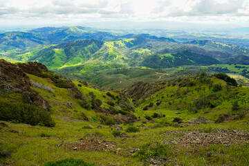 Grass Covered Ridge Lines and Hills