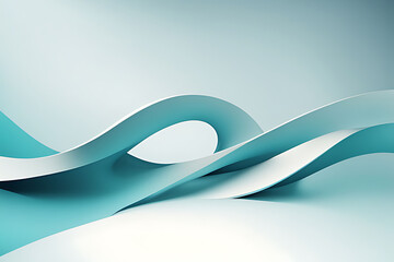 Obraz premium Blue background with gradient and modern abstract shapes.
