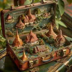 The suitcase interior showcases meticulously crafted 3D photo-realistic models of Europe's most...