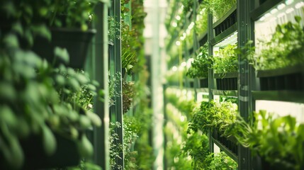 vertical farm, revolutionary concept of sustainable agriculture, essence of futuristic cultivation