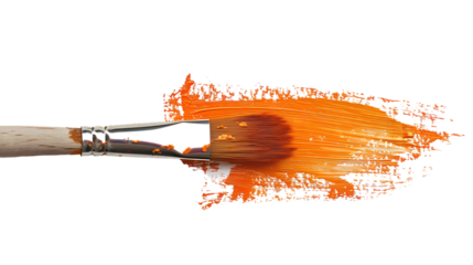Paint brush isolated on transparent background