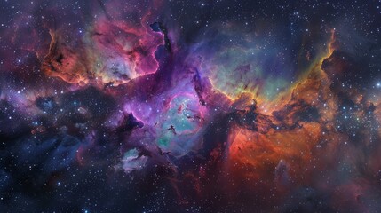 Cosmic Nebula Background For Web Design And Presentation