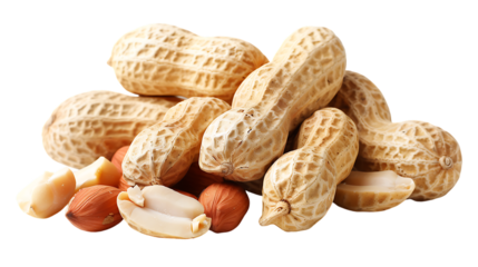 peanuts isolated on transparent background