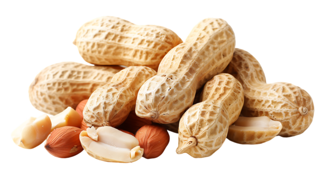 peanuts isolated on transparent background