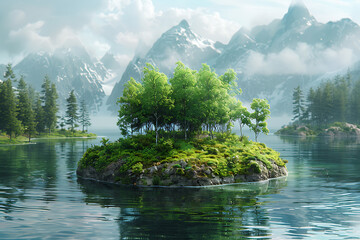 A vibrant blue and green Earth globe with lush vegetation, symbolizing environmental world protection, ecological conservation, and the message of "Save the Planet" for Earth Day