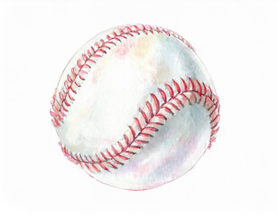 Baseball ball watercolor illustration