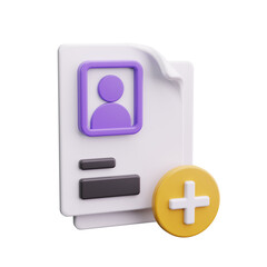 Obraz premium new employee 3d render icon