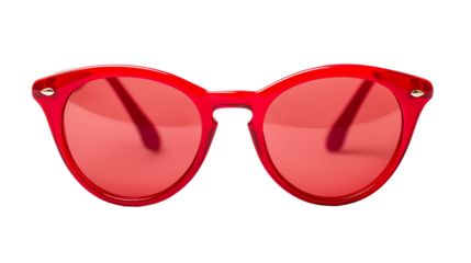 red sunglasses isolated on transparent background