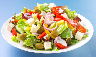 Salat Athena Teller, Salat, Griechenland, Schafskäse, Oliven, 