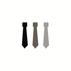 Necktie black graphic icon collection Vector