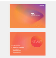 Gradient horizontal business card template 