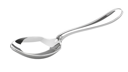 silver spoon isolated on transparent background