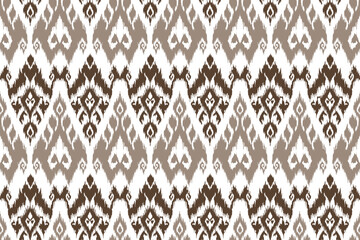Ikat paisley embroidery on the fabric in Indonesia,India and asian countries.geometric ethnic oriental seamless pattern.Aztec style. illustration.design for texture,fabric,clothing,wrapping,textile