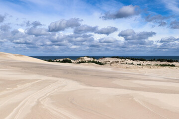 Fototapeta na wymiar Lacka gora dune near Leba village in the Slovincian National Park, Poland