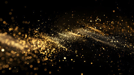 Golden explosion of sparks glittering abstract background