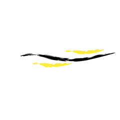 Black And Yellow Brush Stroke 