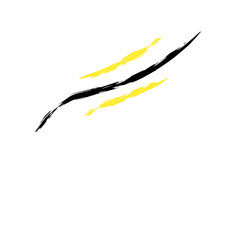 Black And Yellow Brush Stroke 