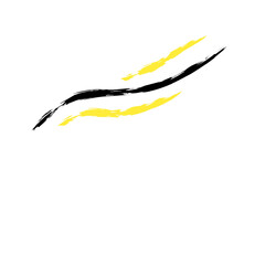 Black And Yellow Brush Stroke 