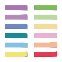 Obraz premium sticker memo Set on White Background