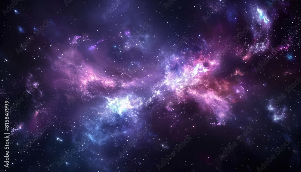 Wall mural a colorful galaxy with many stars and clouds by ai generated image