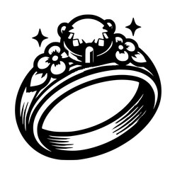 Diamond ring illustration