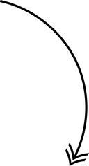 Thin Double Arrow Black