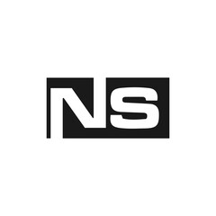 NS Letter Logo Design. Initial letters NS logo icon. Abstract letter NS N S minimal logo design template. N S Letter Design Vector with black Colors. NS logo, 