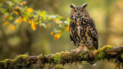Obraz premium Eurasian Eagle Owl In The Sunlight