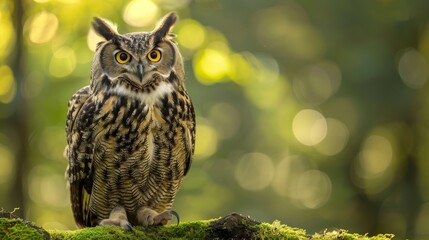 Eurasian Eagle Owl In The Sunlight