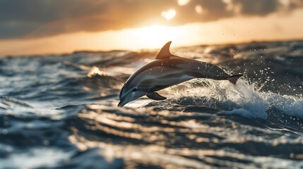 Dolphin in the water illustration, Beautiful, summer vibe, beach, ocean, sea, fish, background