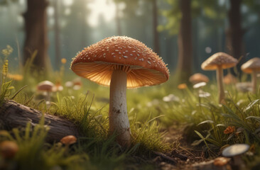 Fototapeta premium Fly agaric meadow
