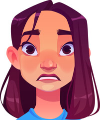 Scared Girl Facial Expression