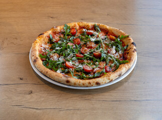 Italian pizza in the red, white and green colours