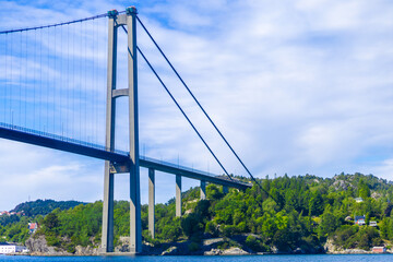 Concrete bridge over islands in Western Norway
