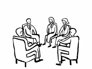 business people meeting in room 