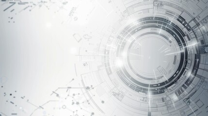 Circular Shape on White Background