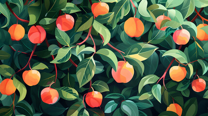 fruits and vegetables for use as illustrations in advertising materials. Generative AI Illustration