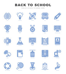 Back To School Icon Pack 25 Vector Symbols for Web Design.