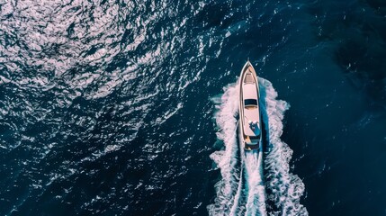 Speed Boat Racing in the Ocean