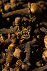 Background photograph of cloves. Concept of natural ingredients