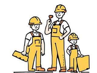 two construction workers in uniform