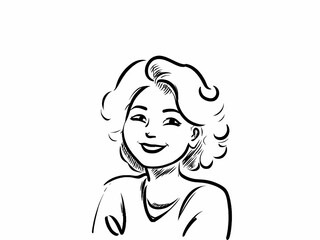 woman with hair in black