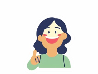 illustration of a girl laughing