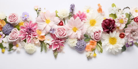 Mother's Day card. International Women's Day. Flowers backdrop.