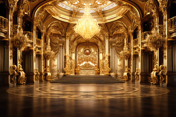 beautiful palace interior on background