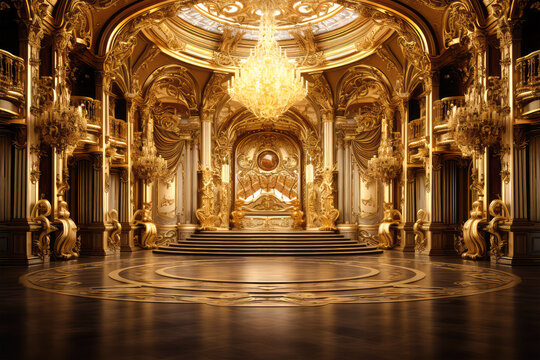 beautiful palace interior on background