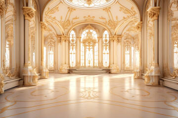 beautiful palace interior on background