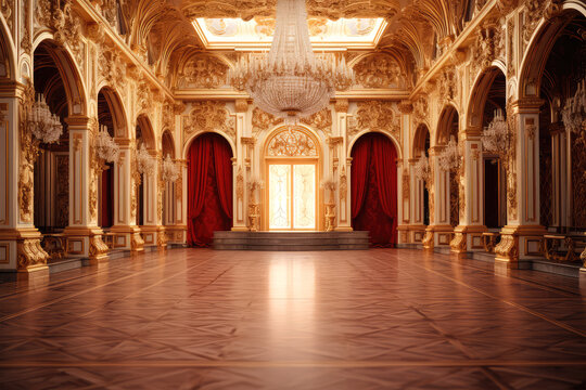 beautiful palace interior on background