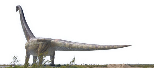 Panoramic titanosaur scuplture isolated photo © DFLC